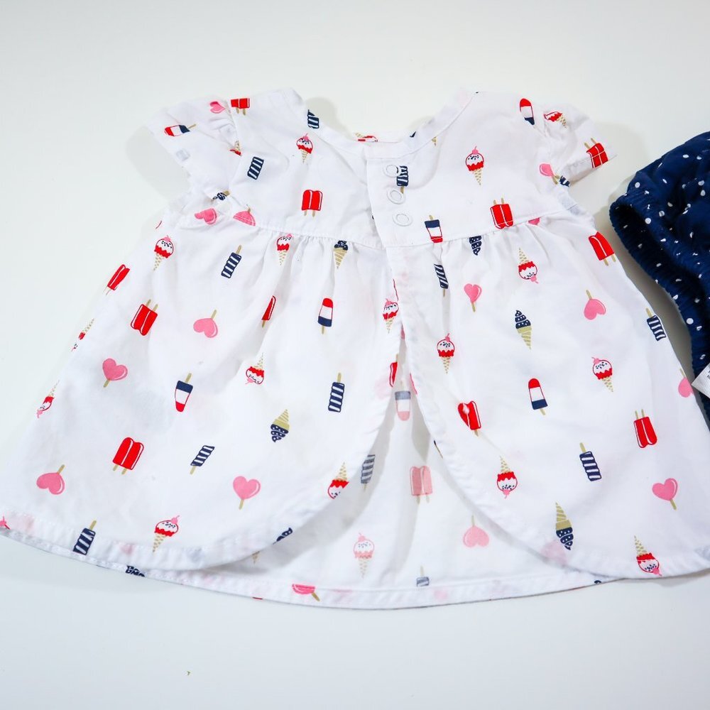Carter's Blue, Red, and White Nautical two-piece set for baby - Picture 6 of 7